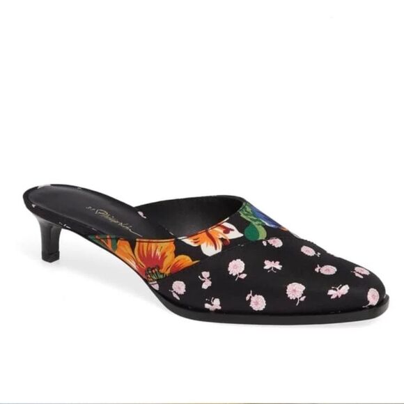 3.1 Phillip Lim Agatha Floral Mule Size 36.5 Kitten Heels - Picture 1 of 14